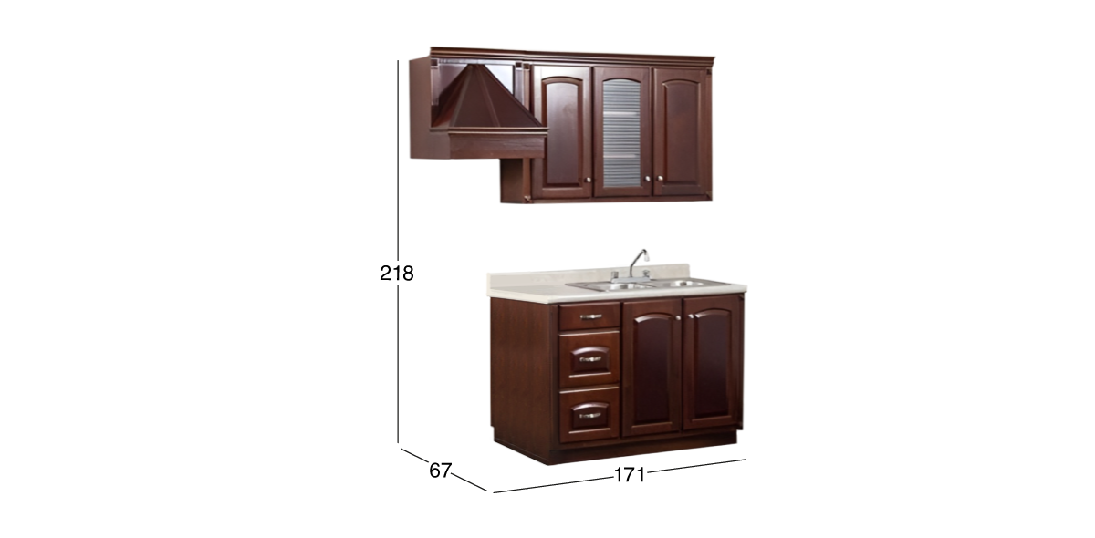 Cocina 170 cm Imperio Café