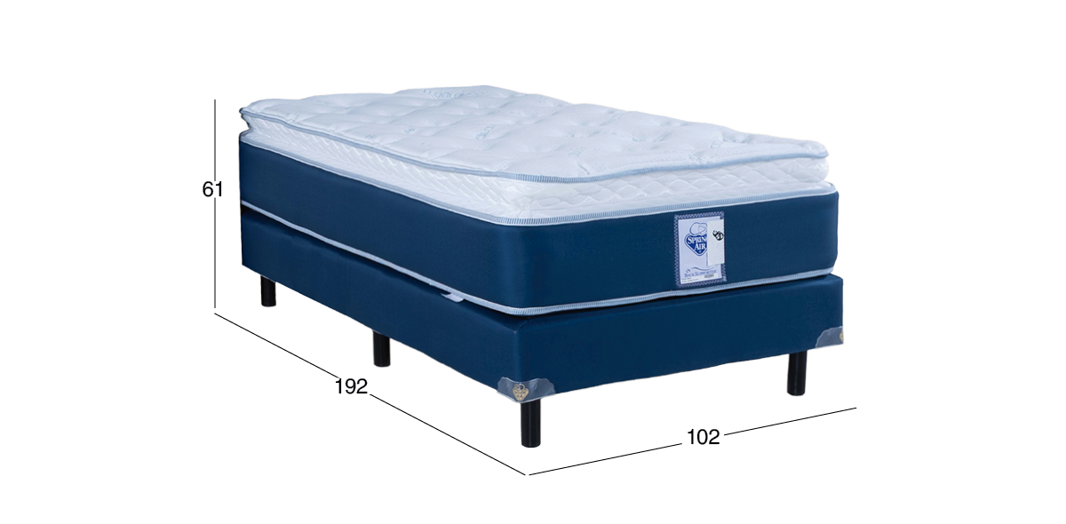 Colchón y Box Spring Air Individual Decco