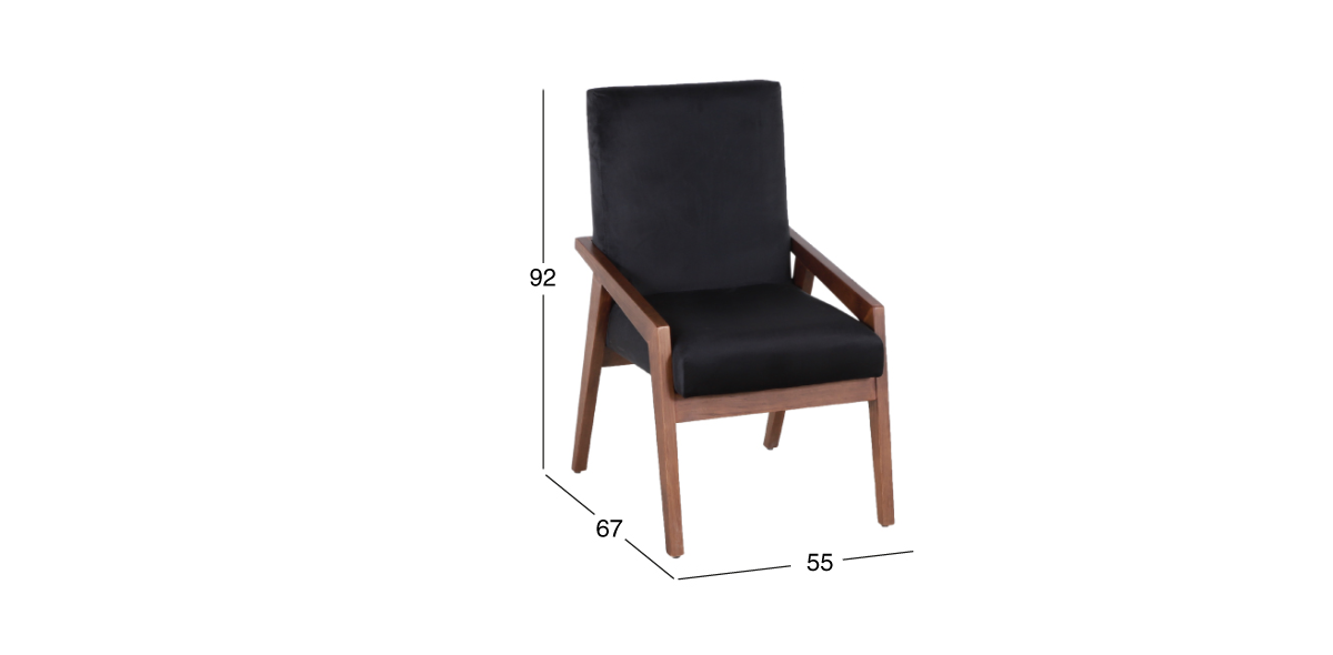 Juego de 4 Sillones Kansas Negro