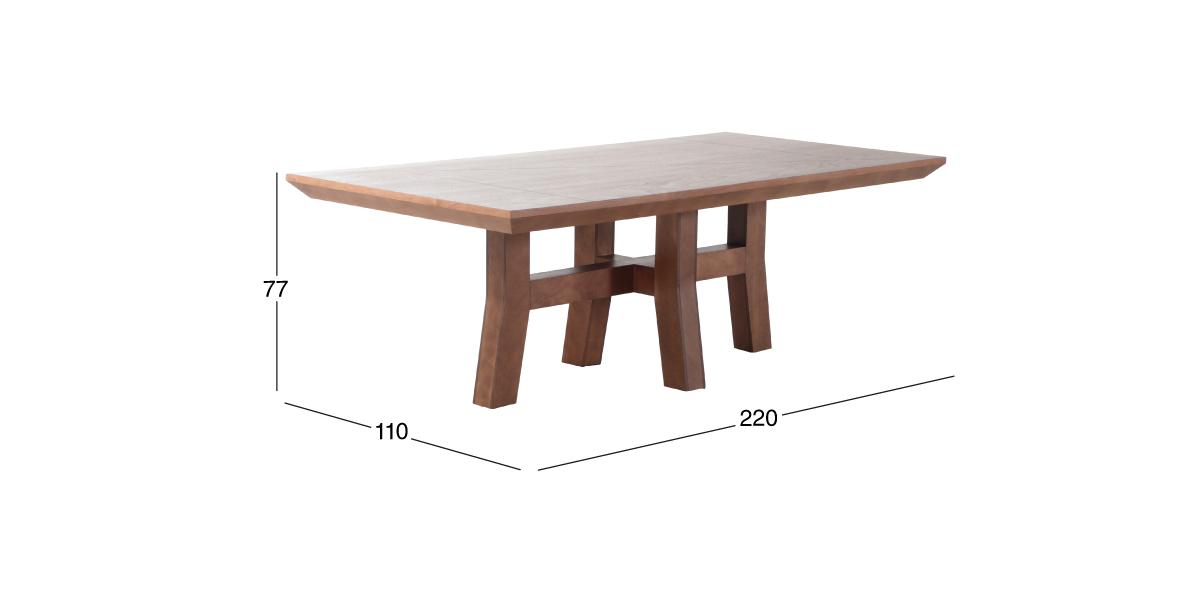 Mesa Comedor 220 X 110 cm Kansas Café