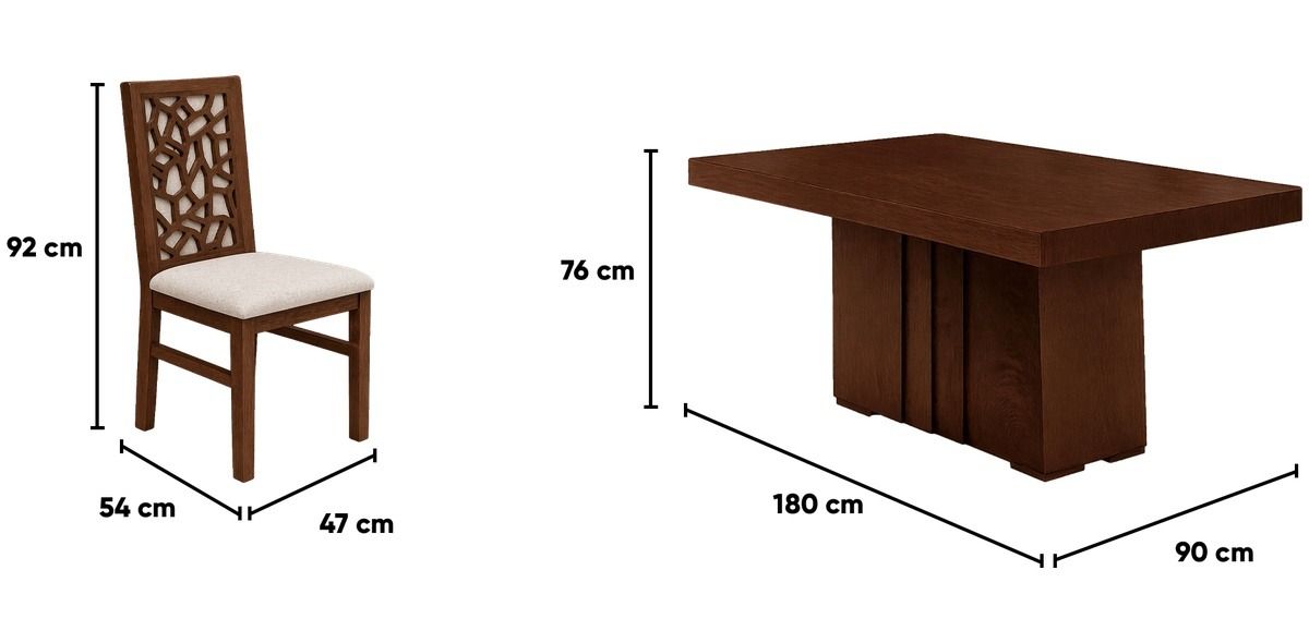 Comedor Roxy Nogal 9 Piezas