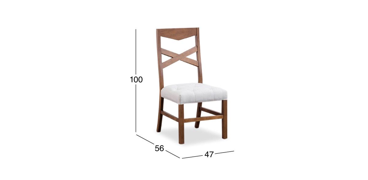 Juego de 2 Sillas Mika Beige