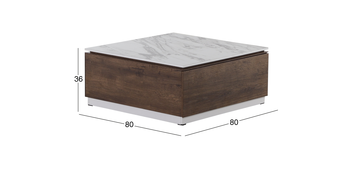 Mesa de Centro Birmania Blanco