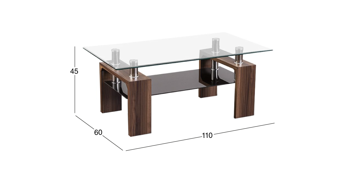 Mesa de Centro Rectangular Galeana Café