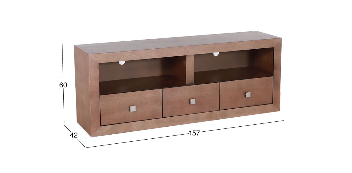 Módulo Central TV 157 cm Braham Café