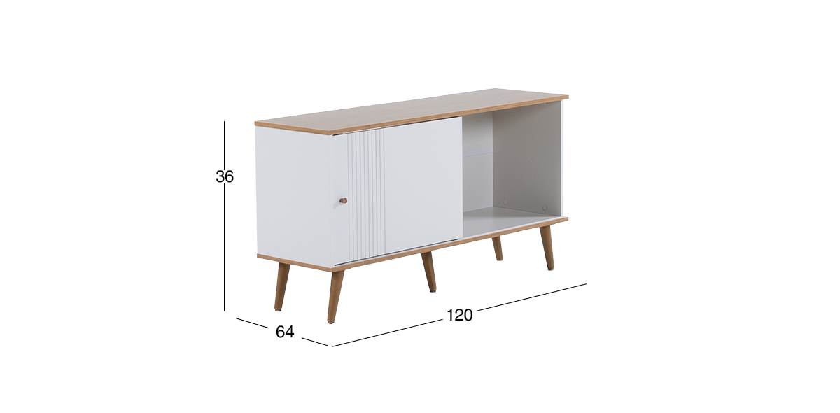 Mesa TV Rubi Blanco