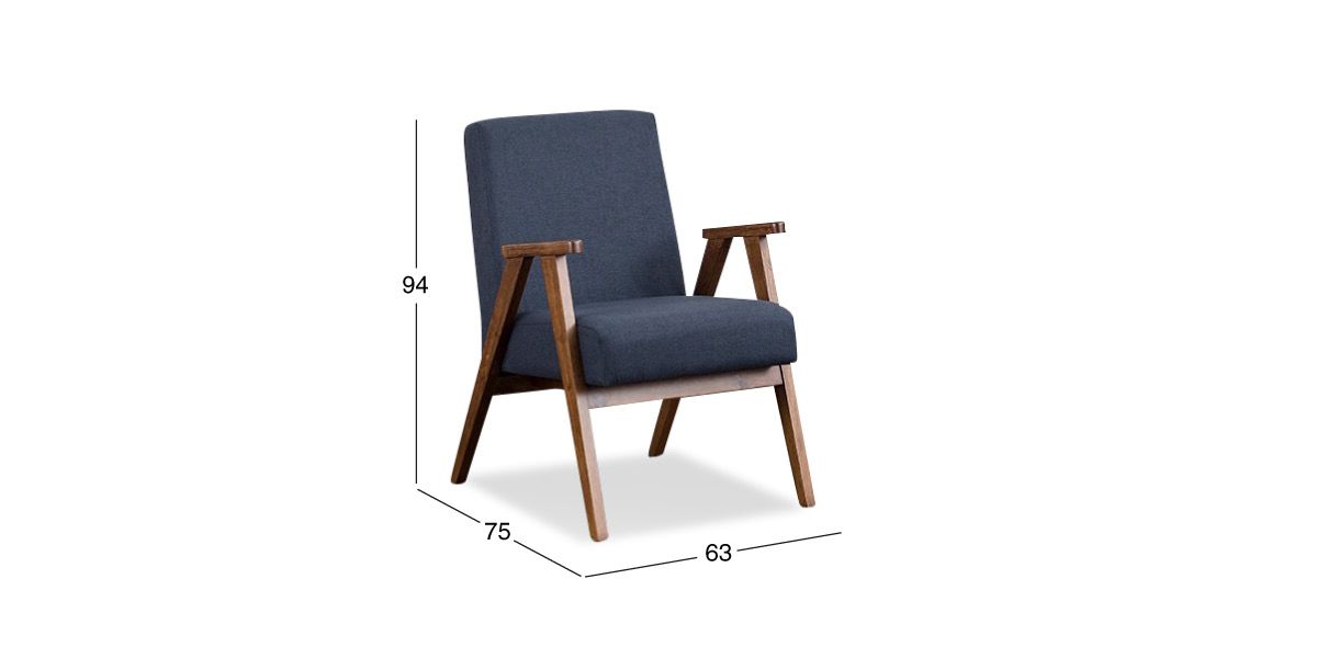 Set de 2 Sillones Norton Azul Marino