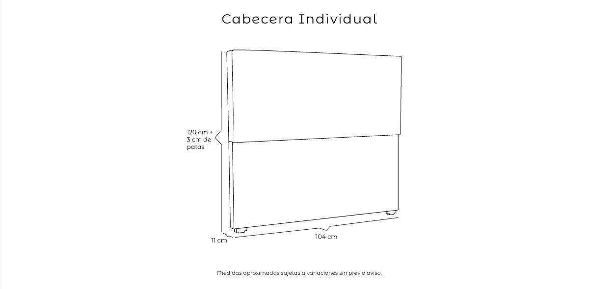Cabecera Individual Myko Beige