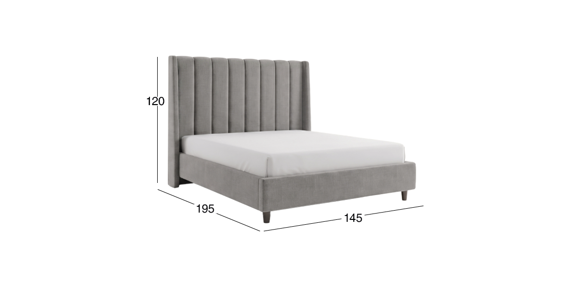 Cama Matrimonial Vittoria Hs Gris