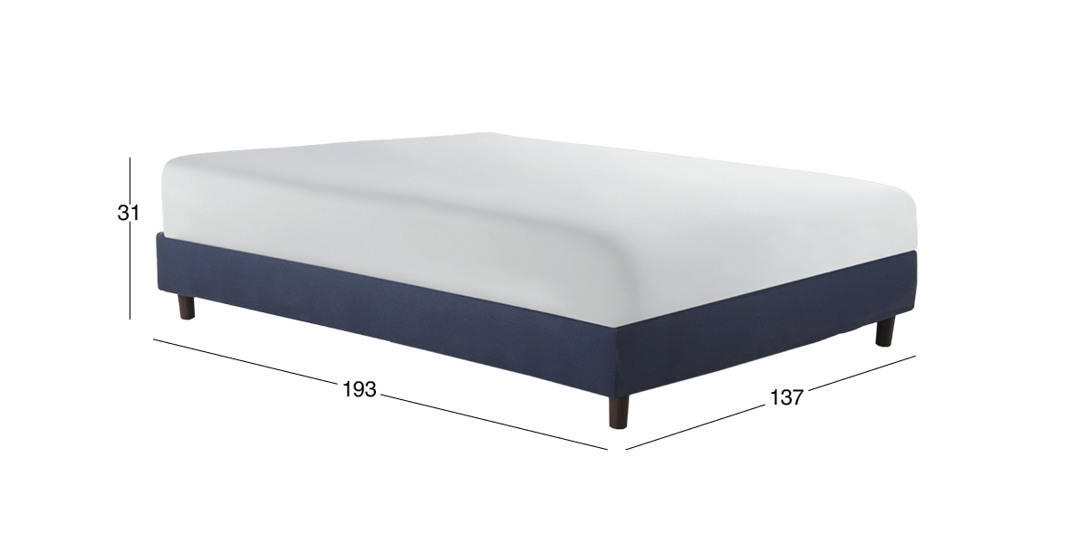 Base de Cama Matrimonial Sander Azul