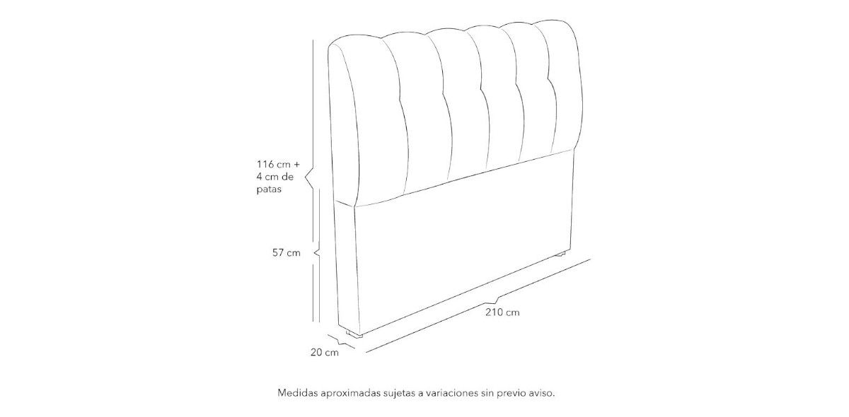 Cabecera King Size Nube Beige