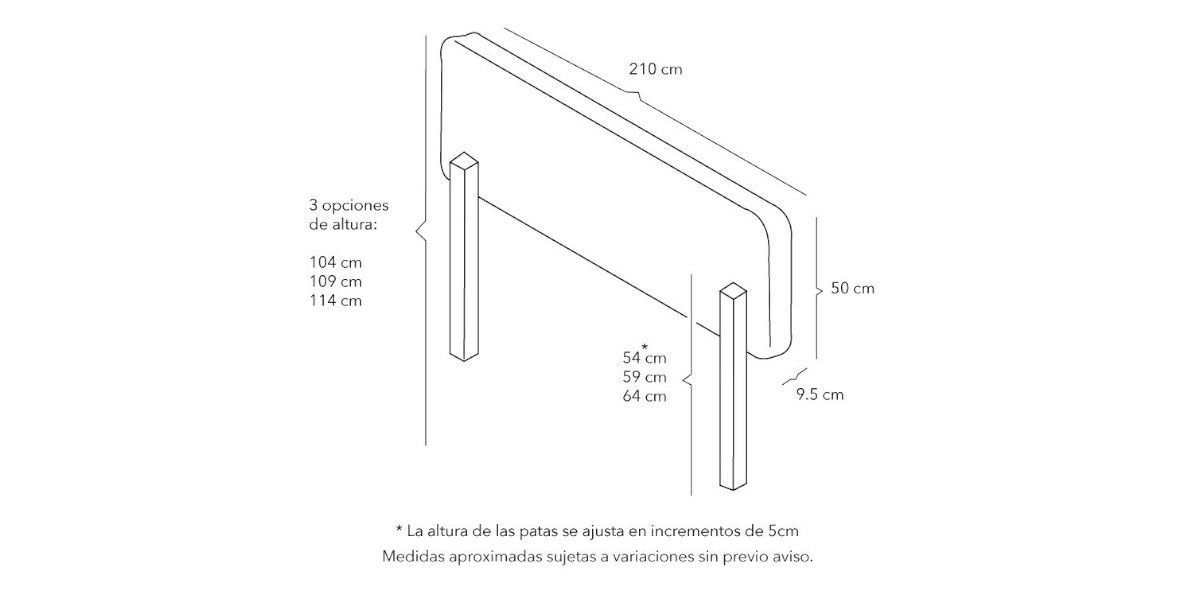 Cabecera King Size Bilbao Gris