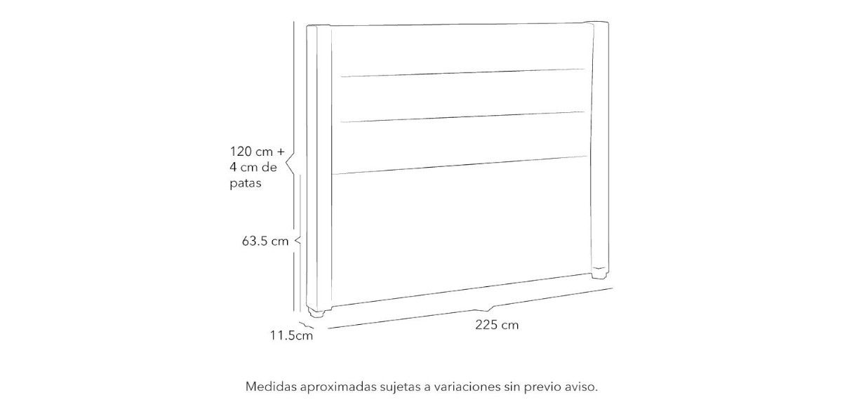 Cabecera King Size Lugo Gris