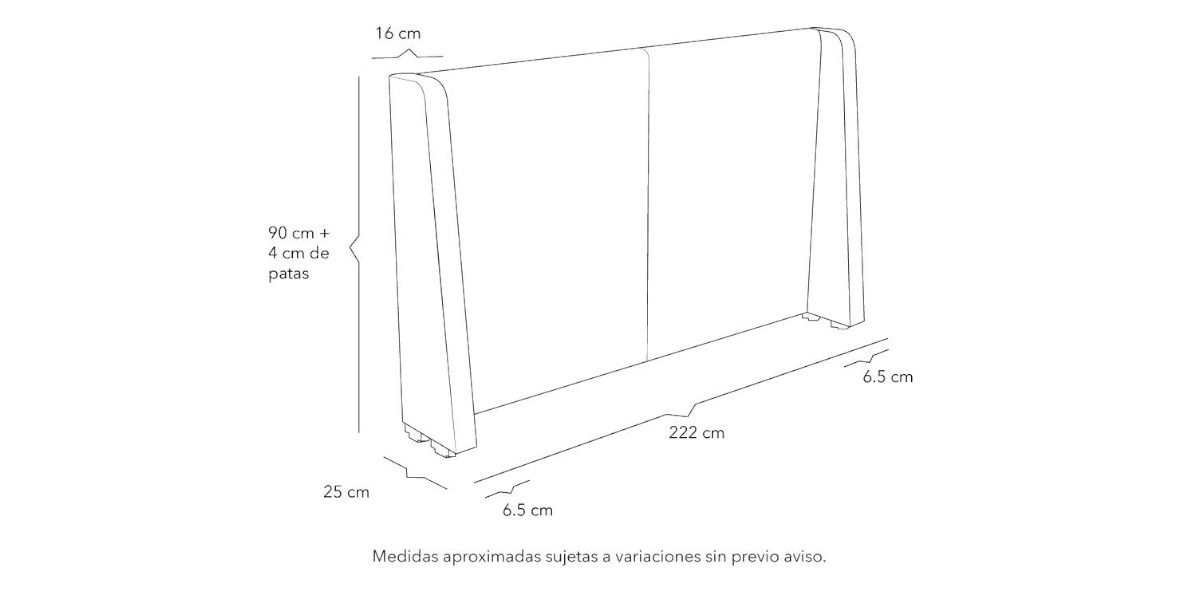 Cabecera King Size Milan Gris