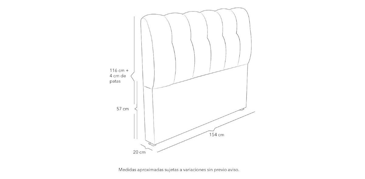 Cabecera Queen Size Nube Café