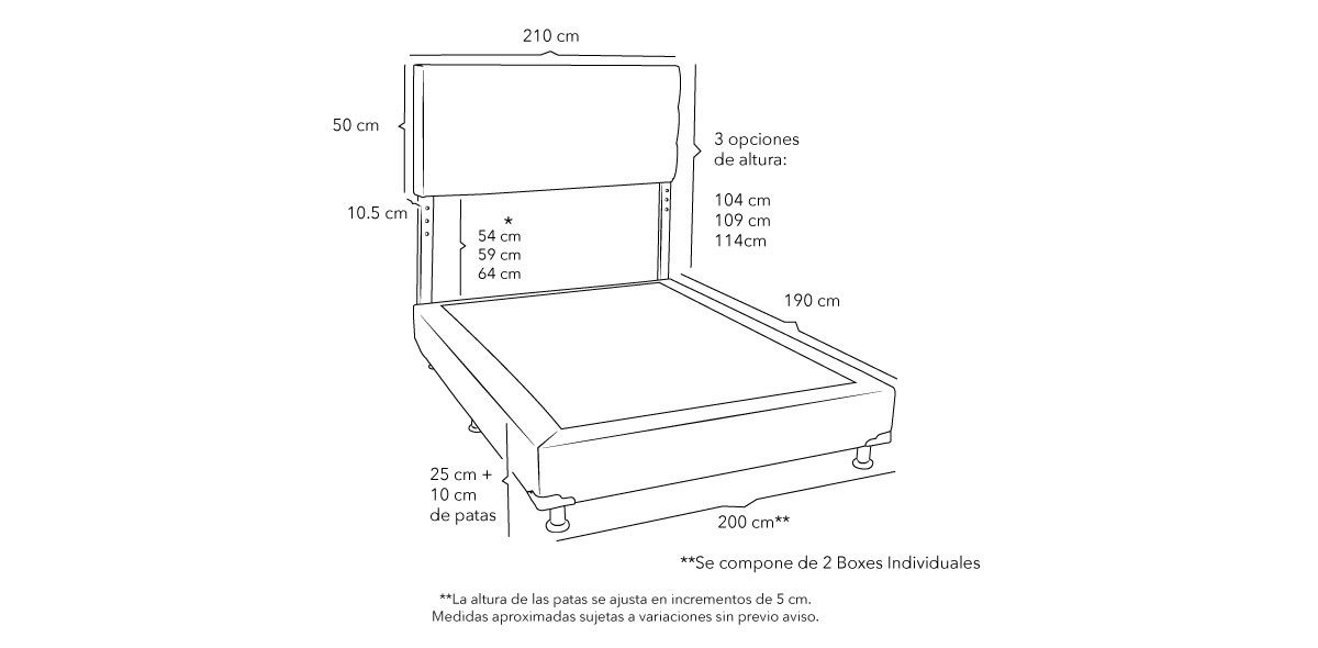 Cama King Size Catania  Azul