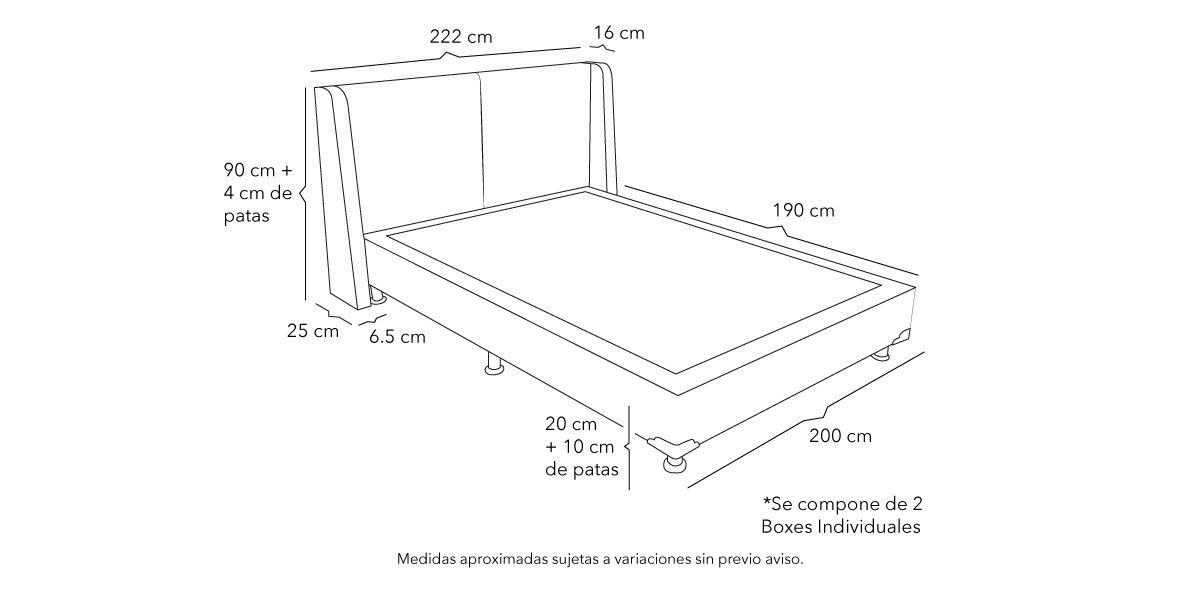 Cama King Size Milan Café