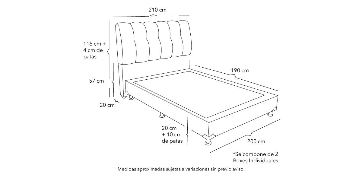 Cama King Size Nube Rosa II