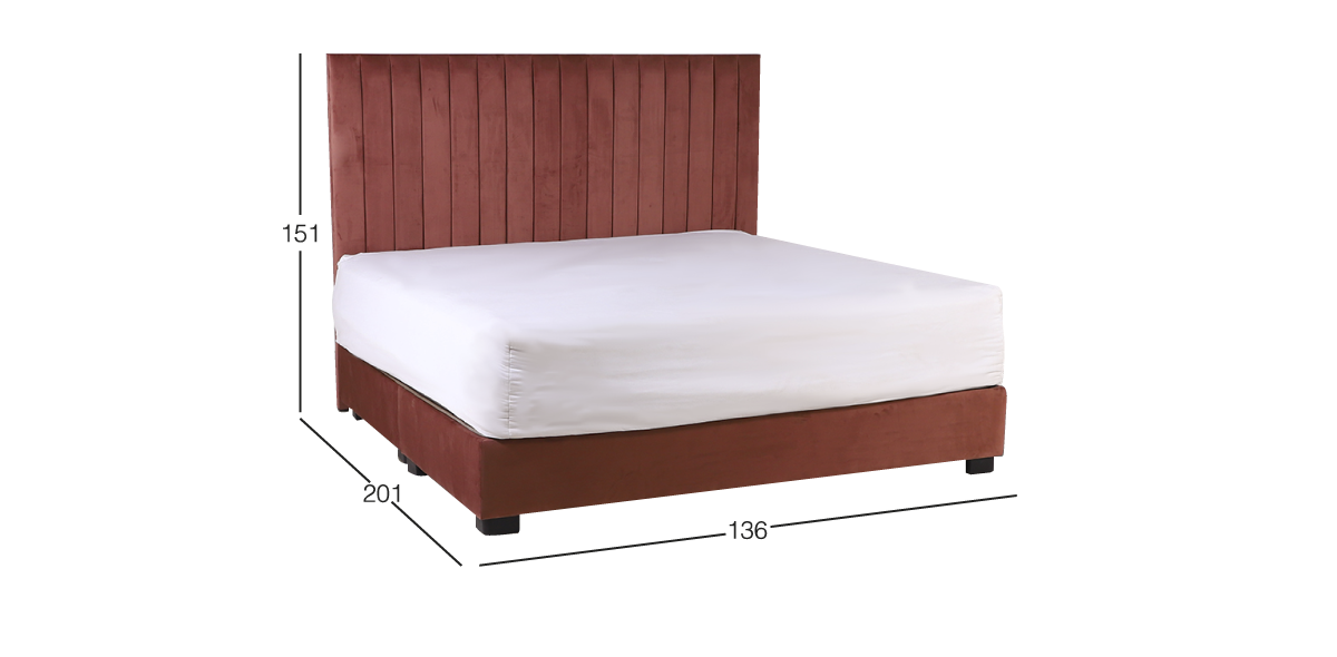 Cama Matrimonial Megan Rosa