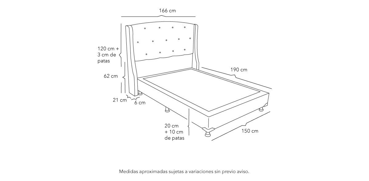 Cama Queen Size Zefyr Beige