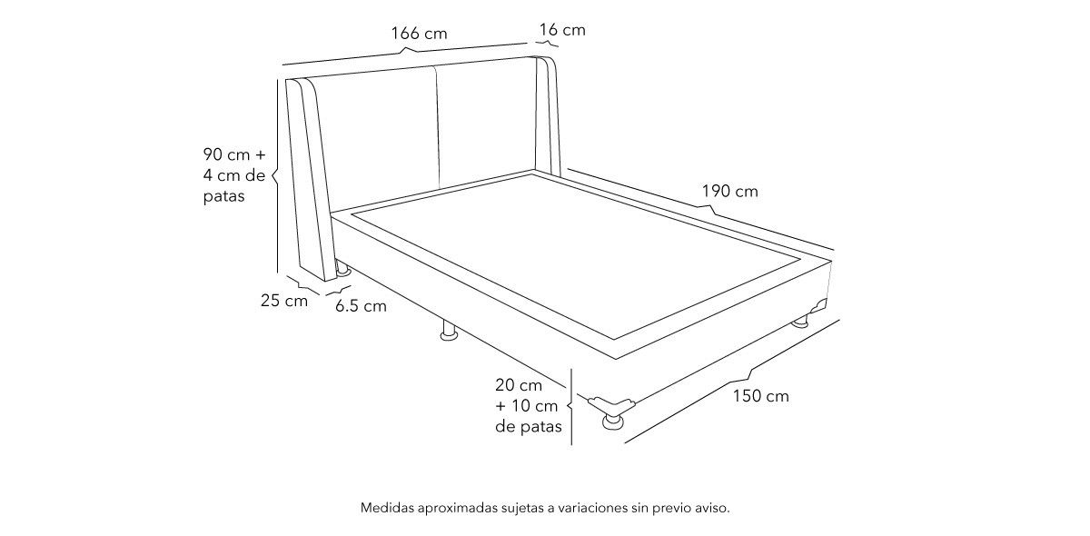 Cama Queen Size Milan Plata