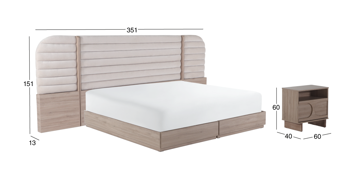 Recámara King Size Noa Casa Anahí Café 4 piezas