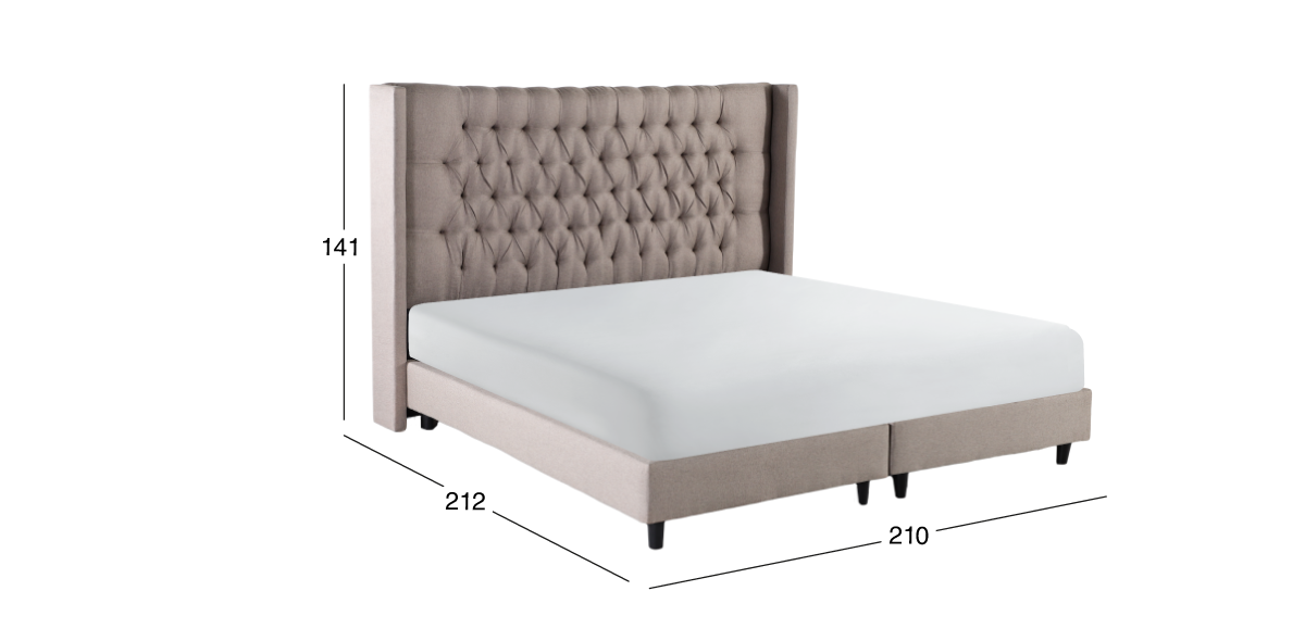 Cama King Size Valeria Beige