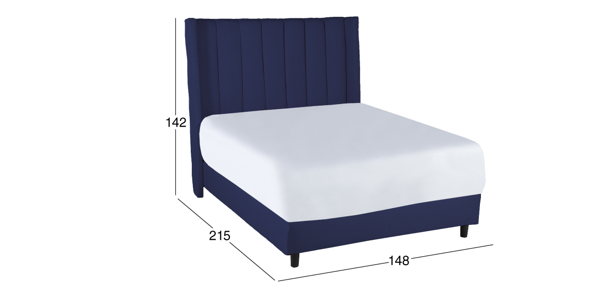Cama Matrimonial Sander Azul