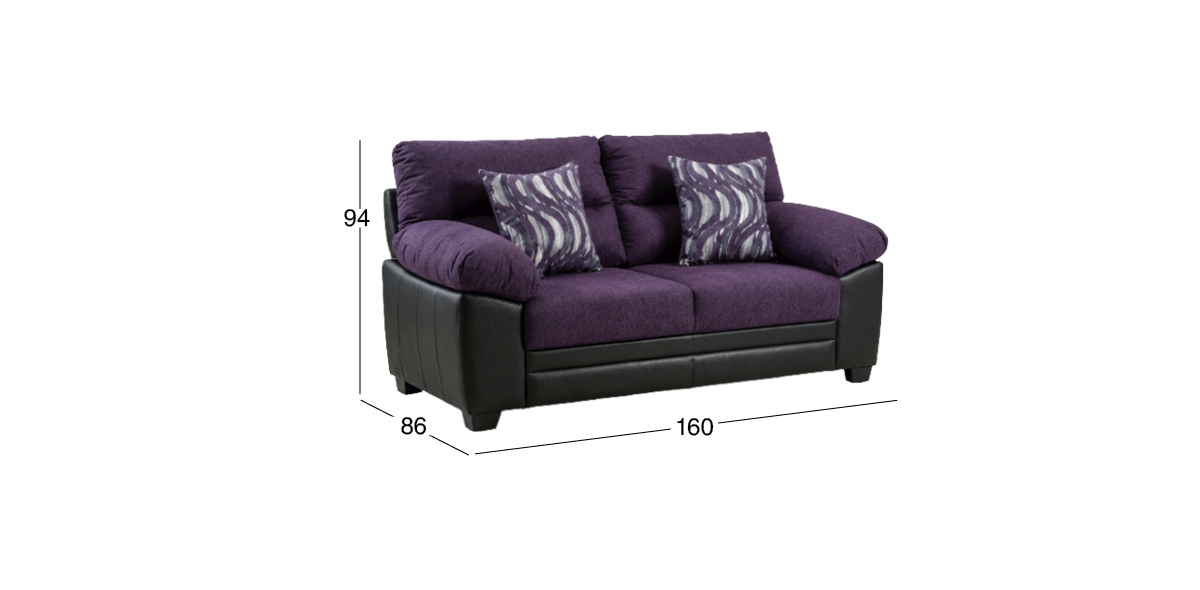 Sofá 2 Plazas Peralta Promo Hs Morado
