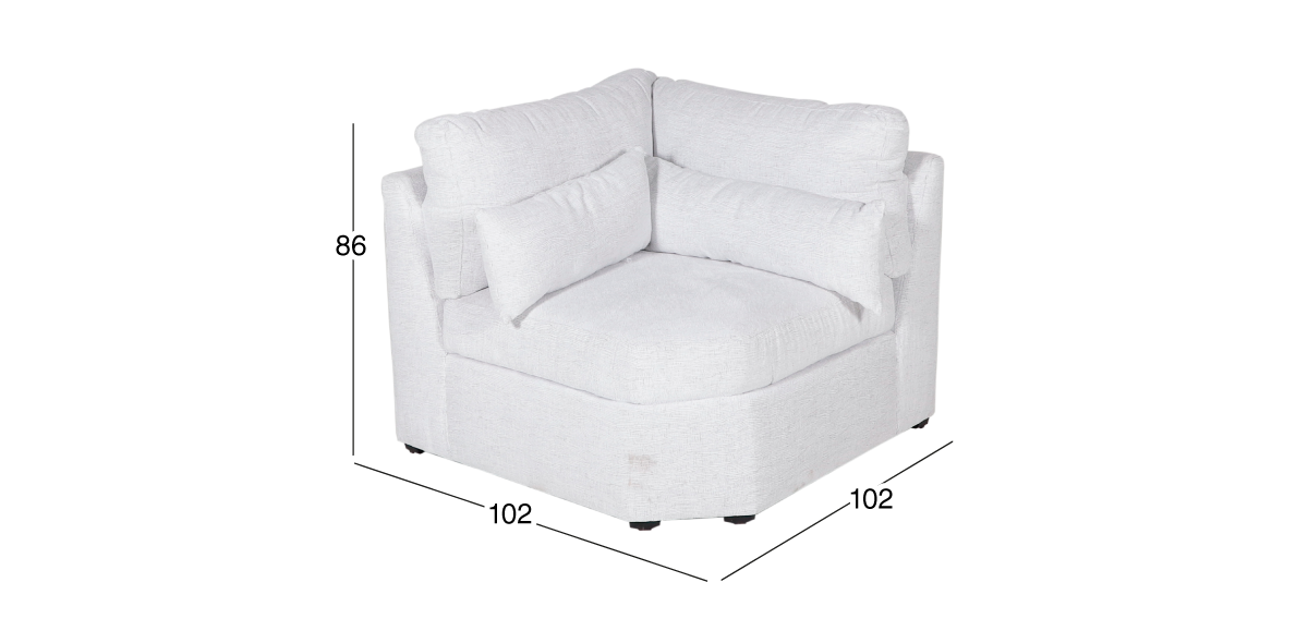 Sillón Esquinero Alize Blanco