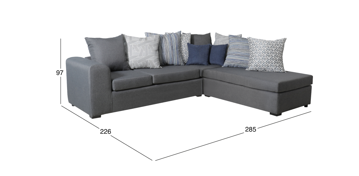 Sala Modular Derecha Chelsy Gris