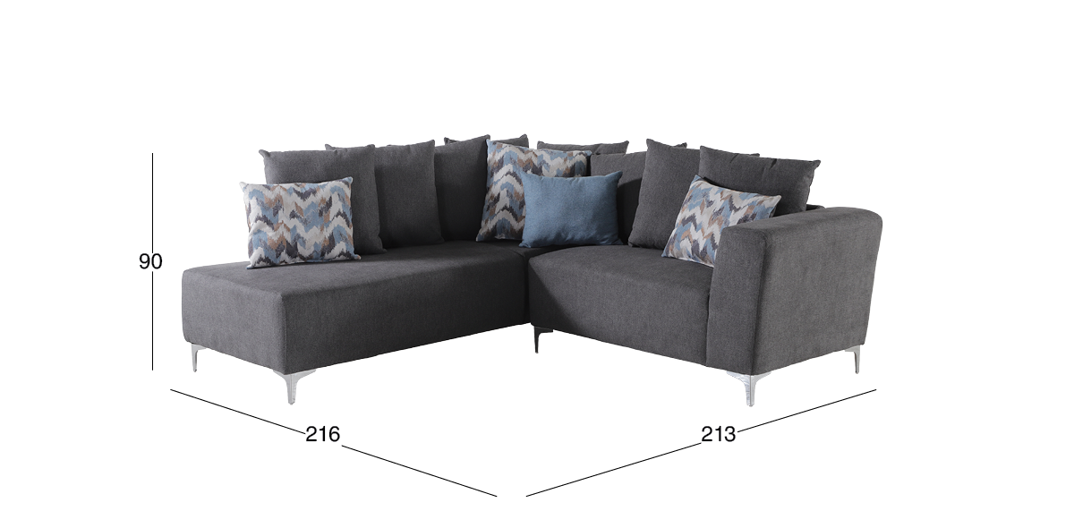 Sala Modular Izquierda Nuria Gris Oxford