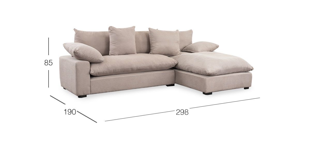 Sala en L Derecha Cloud Beige