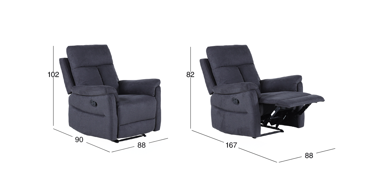 Sillón con Reclinable Gwen Gris HS