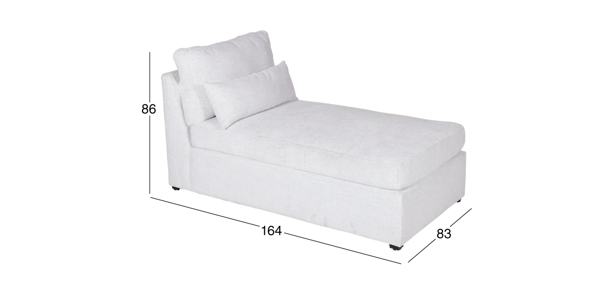 Sillón Largo Alize Blanco