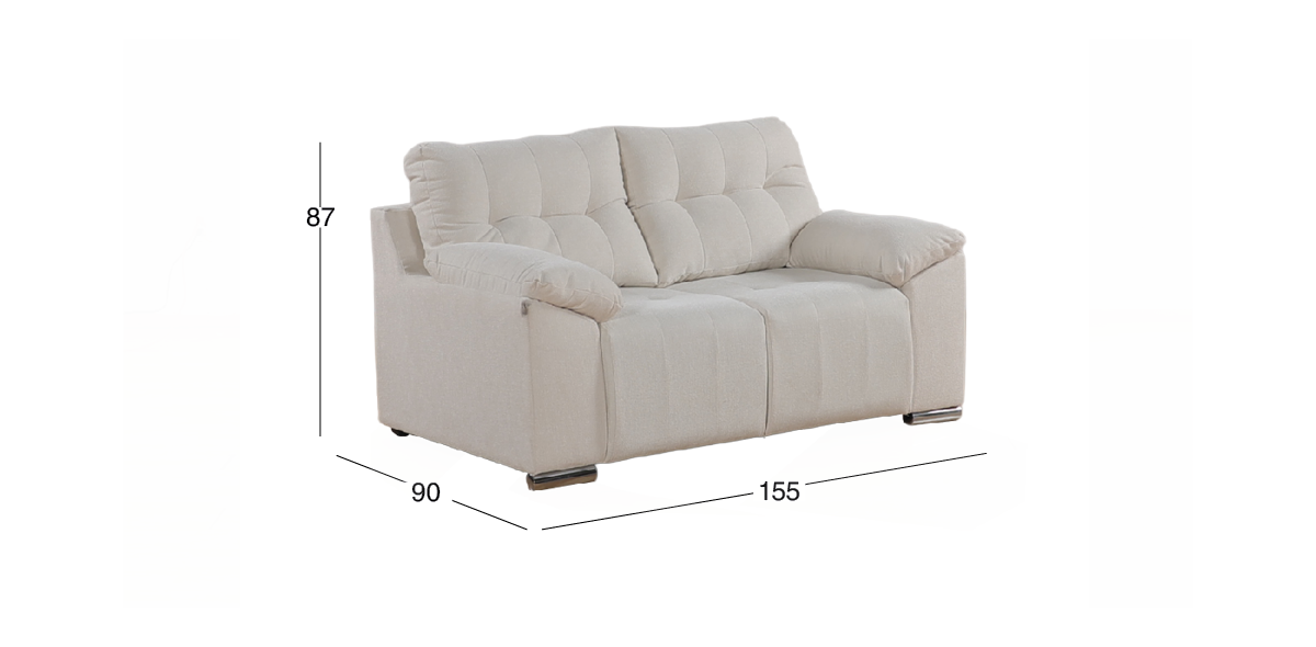 Sofá 2 Plazas Massiel Beige