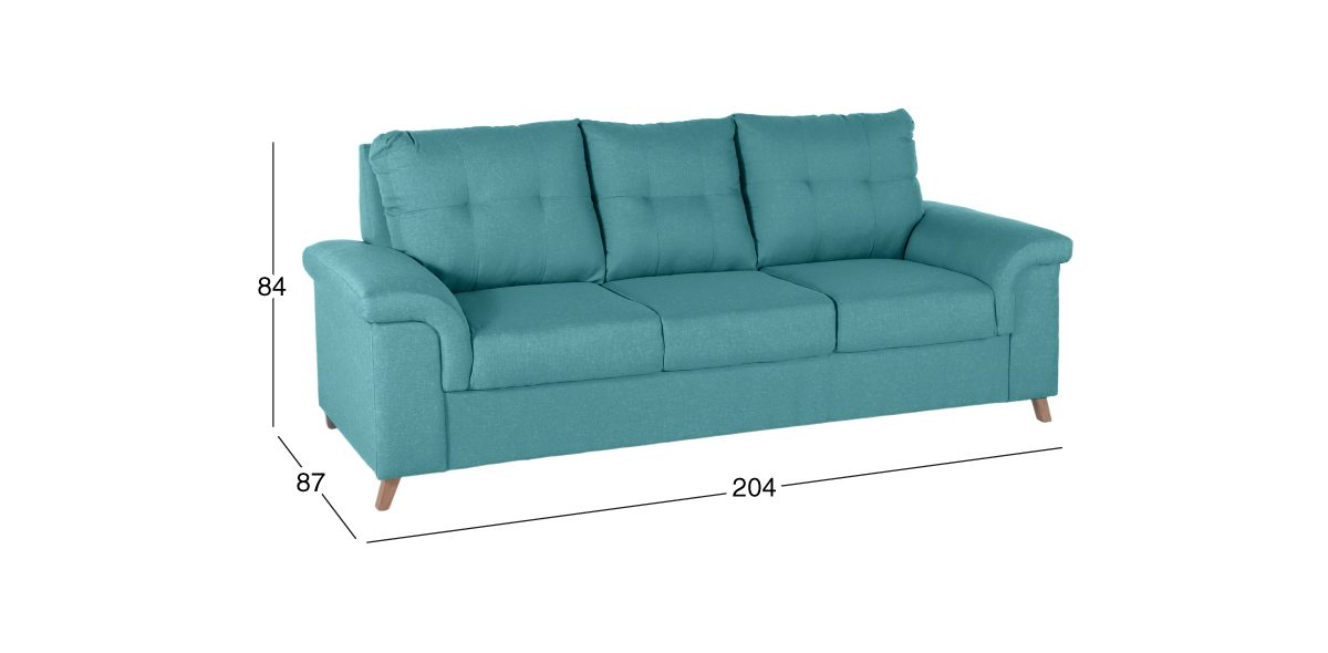 Sofá Uma Azul Turquesa