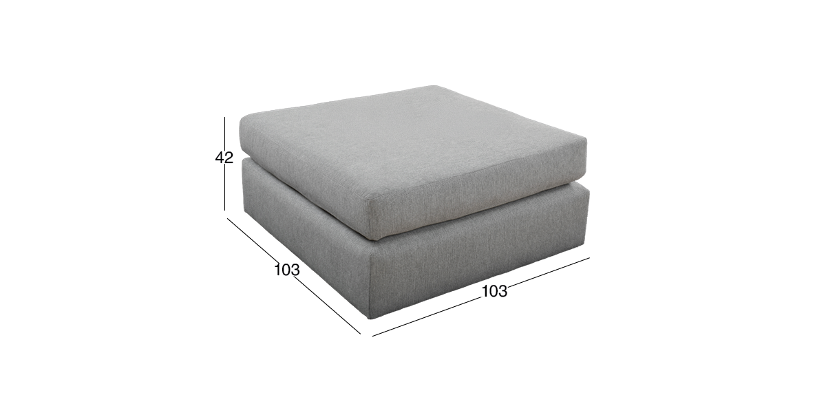 Ottoman Salinger Gris Claro