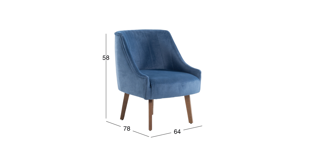 Juego de 2 Sillones Crost Azul