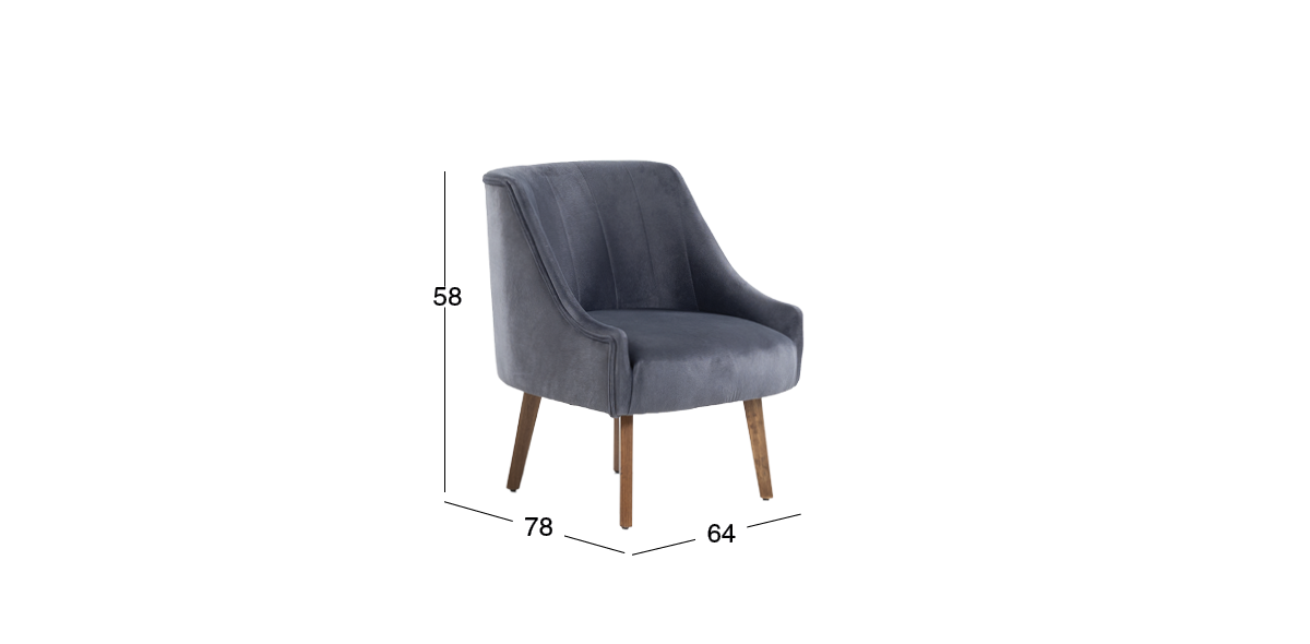 Juego de 2 Sillones Crost Gris Oscuro
