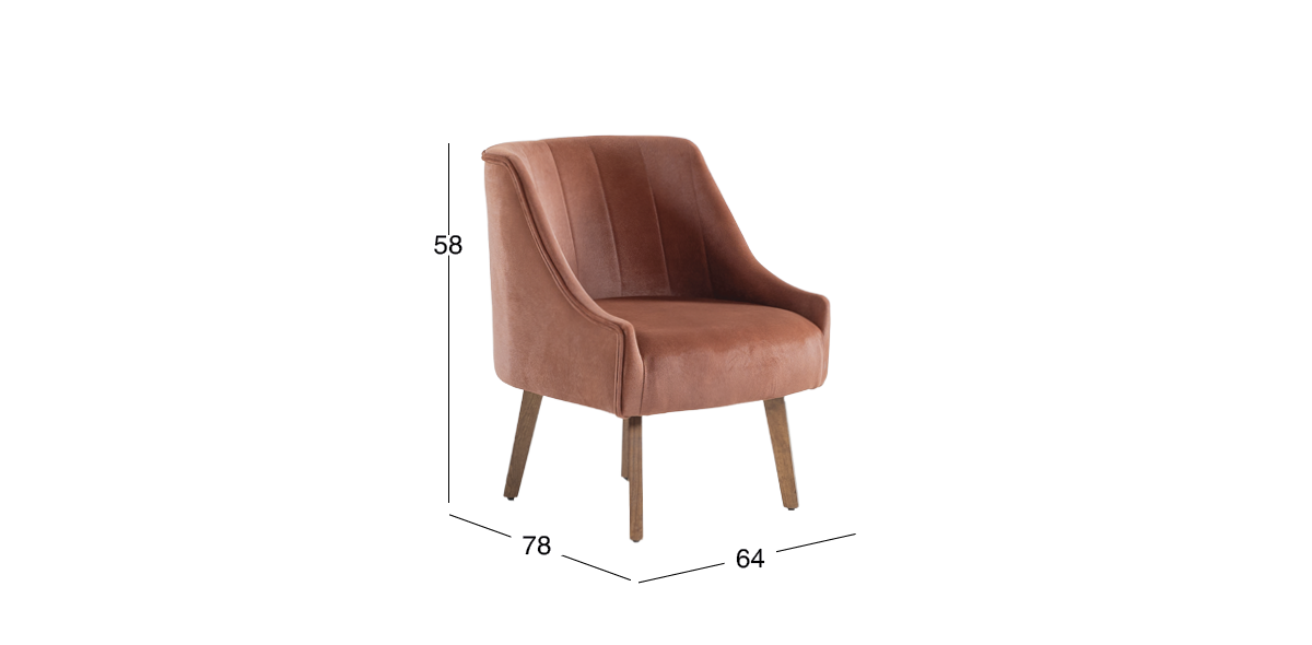Juego de 2 Sillones Crost Naranja