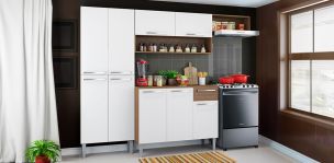 Cocina Integral Emily Top 229 cm Blanco