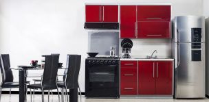 Cocina 200 cm Osaka Rojo