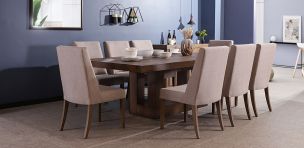 Comedor 240 cm Anka con 8 Sillas Beige