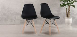 Juego de 2 Sillas Atlas In Negro