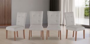Juego de 4 Sillas Gondola Beige