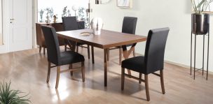 Comedor Matisse con 4 Sillas Gris