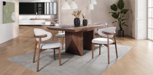 Comedor Spezza y 4 Sillas Lynnea Beige