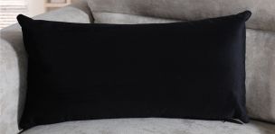 Cojín Decorativo 55 x 35 cm Holland Velvet Negro