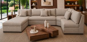 Sala Modular Alize HS Beige 4 Piezas
